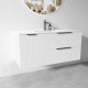 3D-2W 1200x450x550mm White Wall Hung Plywood Vanity with Ceramic Basin